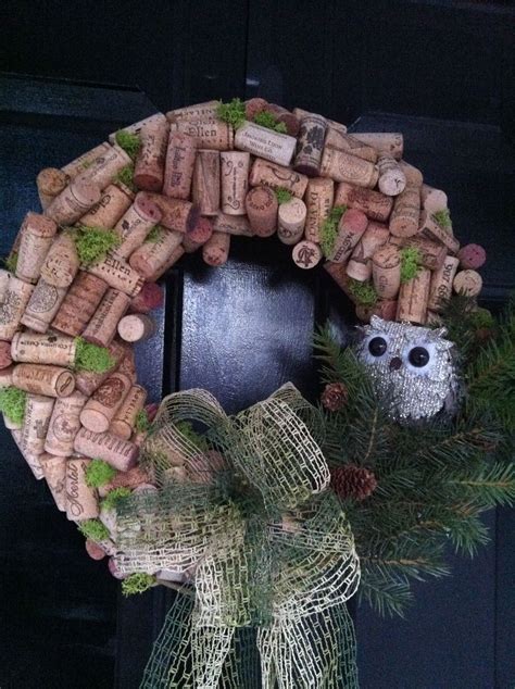 Whooo Loves Wines As Much As I Do Great Wine Cork Wreath Perfect For
