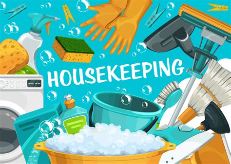 Housekeeping House Cleaning Service Clean Home 23838347 Vector Art At