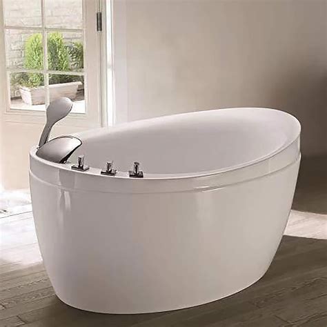 Empava Made In Usa 48 Inch Acrylic Luxury Freestanding Jacuzzi Bathtub Hot Whirlpool Soaking Spa