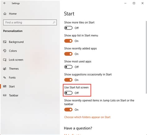 How To Set The Windows 10 Start Menu To Take The Whole Screen Digital