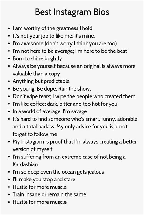 Using an instagram post template for quotes. Best Instagram Bios - 200+ Bios for IG and facebook ...