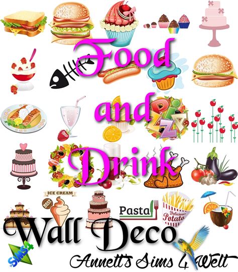 Sims 4 Ccs The Best Wall Deco Food And Drink By Annett85