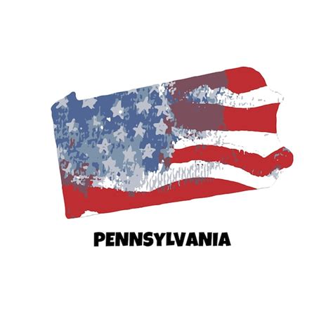 Premium Vector Usa State Pennsylvania American Flag Watercolor Background