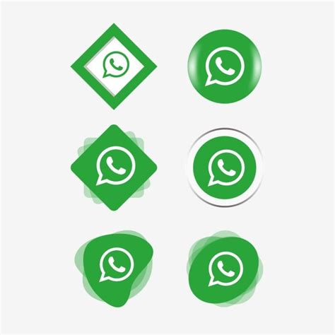 Whatsapp Icon Set With Green Stickers