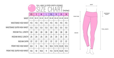 Size Chart Yogalicious