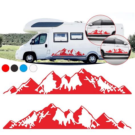 Diy Car Rv Side Body Decal Stickers Large Mountain Decor For Camper