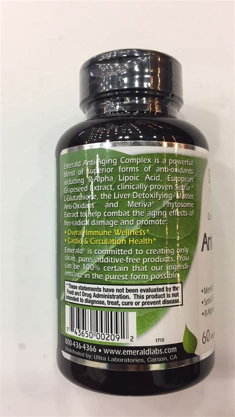 Anti Aging Complex Dietary Supplement The Natural Products Brands