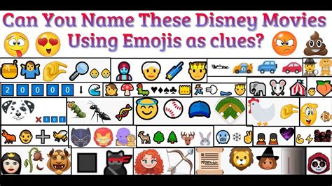 Can You Guess These Disney Movies With Emoji Clues Movie Emoji Quiz Youtube
