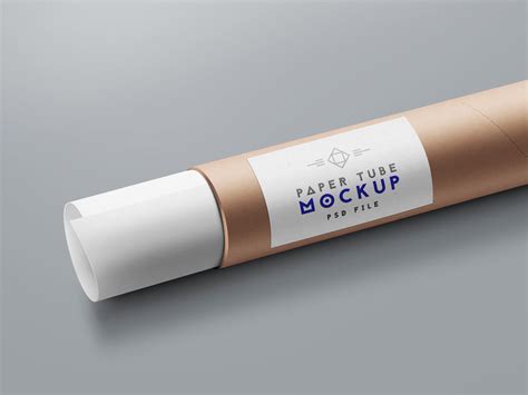 Cardboard tube mockup created in psd format with smart object layers enabling you to add your branding designs, featuring logotypes, texts, and images. 40+ Magnificent Paper Tube PSD Mockup Templates | Decolore.Net