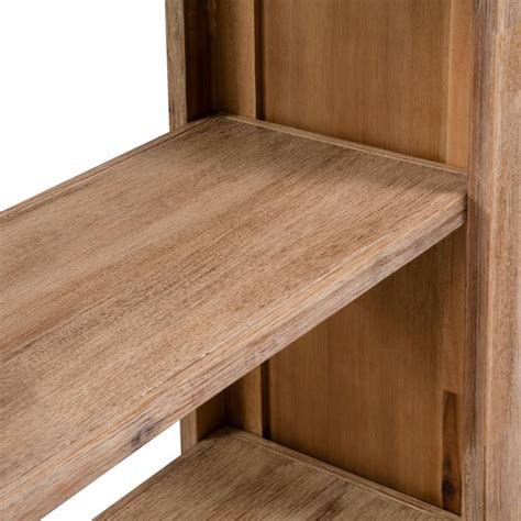 3 Tier Bookcase 80x30x110 Cm Solid Acacia Wood