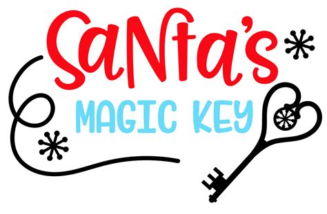 Santas Magic Key Christmas Free Svg File Svg Heart