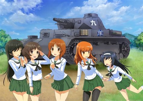 Akiyama Yukari Isuzu Hana Nishizumi Miho Reizei Mako And Takebe Saori Girls Und Panzer