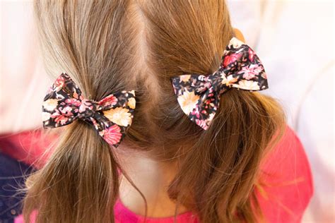 Floral Bows Pigtail Bows Hair Bows For Girls Toddler Etsy