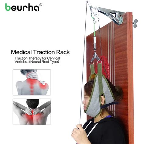Door Neck Massager Device Cervical Traction Over Kit Stretcher Adjustment Chiropractic Back Head