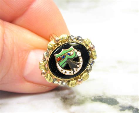 Vintage Daughters of Rebekah Ring 10K Tri-colored Gold Floral | Etsy
