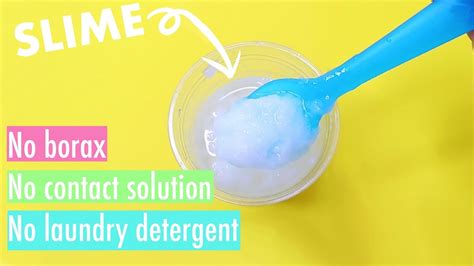 Slime Recipe Without Contact Solution Or Cornstarch Baking Soda