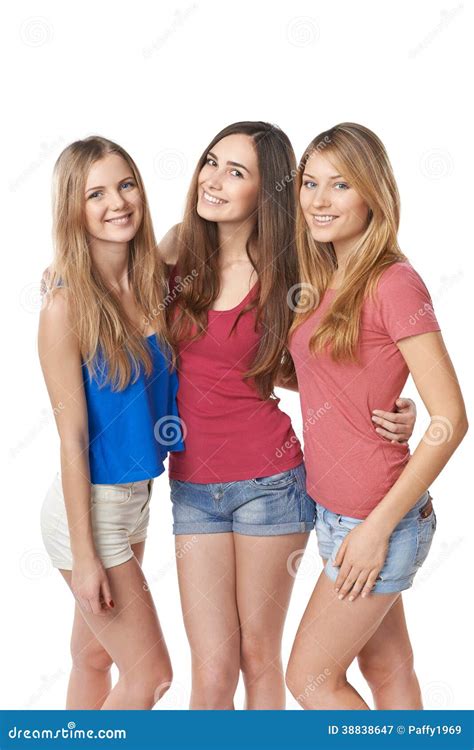 three girls friends stock image image of attractive 38838647