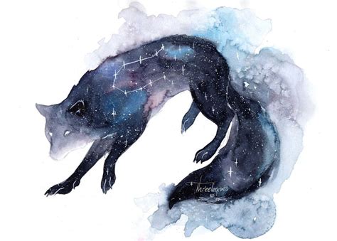 Galaxy Wolf By Threeleaves On Deviantart
