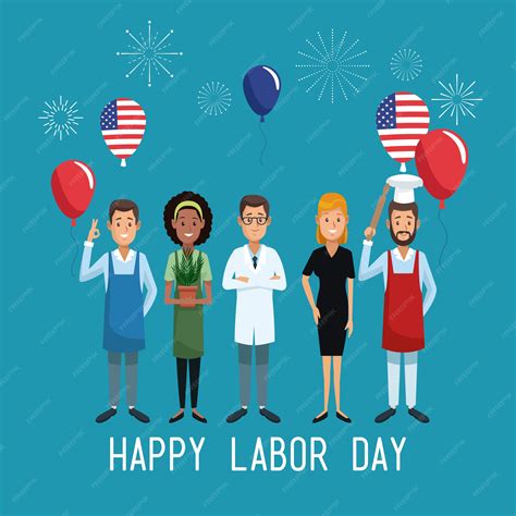 Premium Vector Happy Labor Day Card