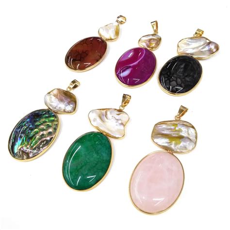 Natural Stone Hot Selling Trendy Agates Pendants Necklace Pendant For