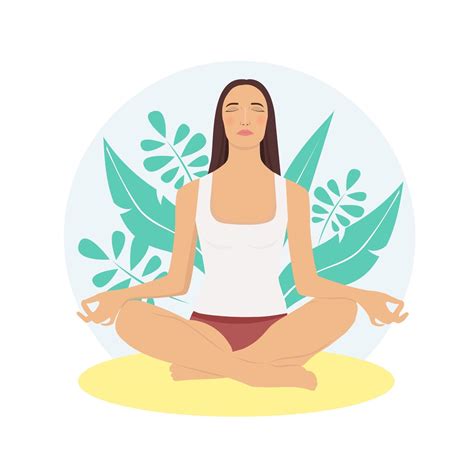 concept illustration for yoga meditation relax healthy lifestyle woman meditating in nature