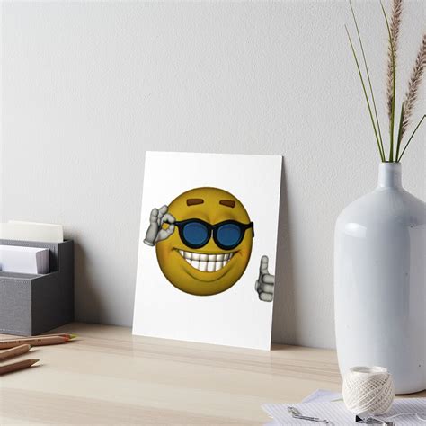 Smiley Gesicht Sonnenbrille Daumen Hoch Emoji Meme Gesicht