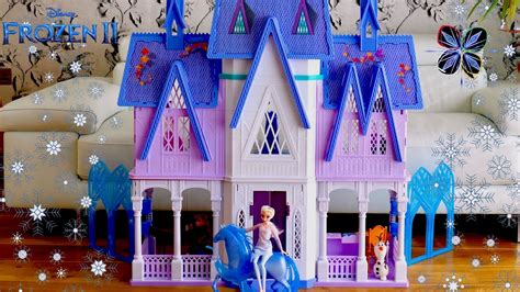 3 Story Dollhouse Disney Frozen Ii Arendelle Castle And Elsa Anna Dolls