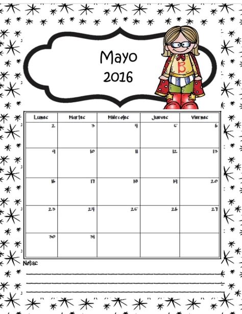 Calendario Infantil Mayo 2020 Para Imprimir Y Colorear