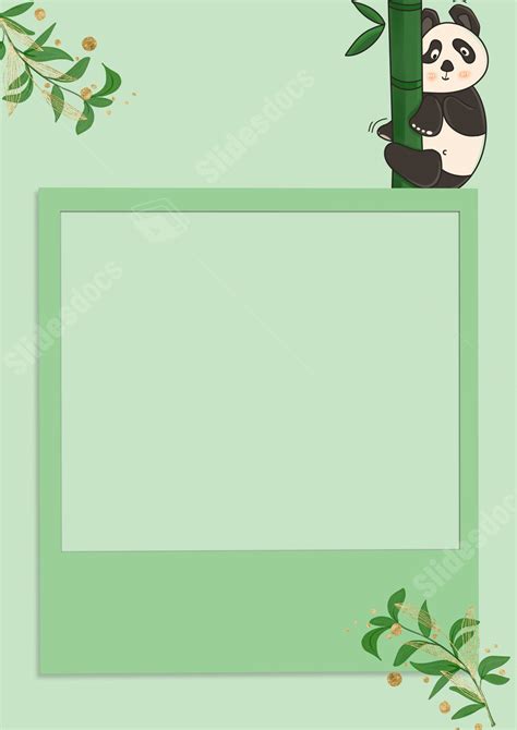 Adorable Photo Of A Panda Page Border Background Word Template And