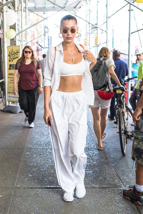 Bella Hadid Has The Best Track Pants In The Street Style Game Vogue