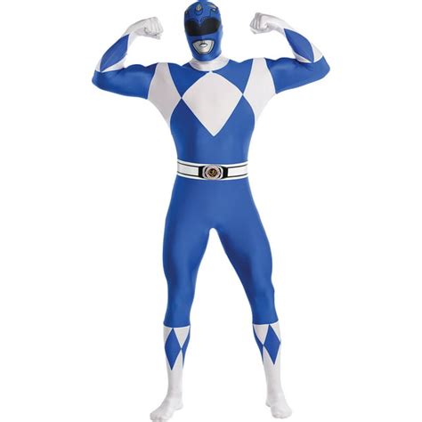 Blue Power Ranger Partysuit Halloween Costume Mighty Morphin Power