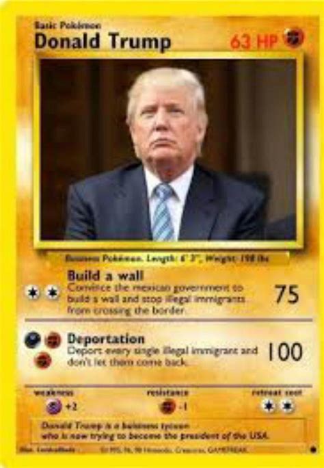 Maybe you would like to learn more about one of these? This is what Donald Trump looks like as a Pokemon card😂 : teenagers