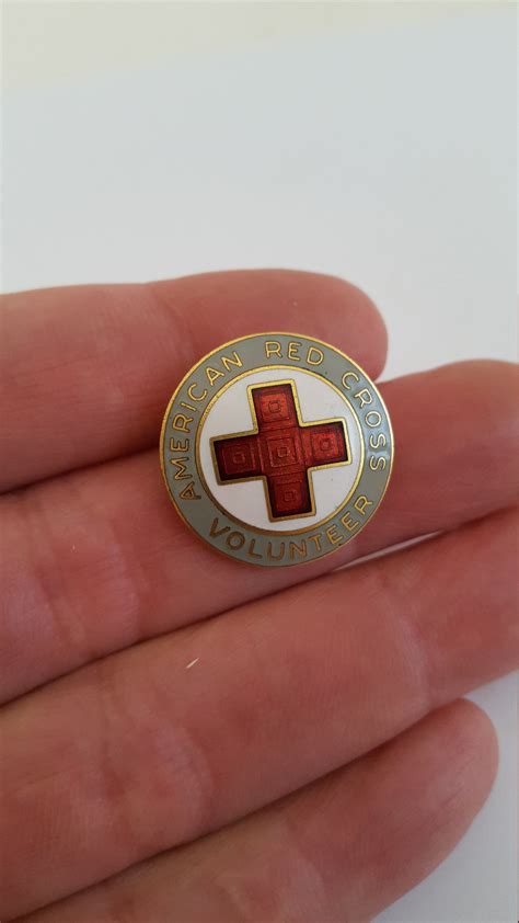 Vintage 1950s American Red Cross Volunteer Lapel Pin Etsy