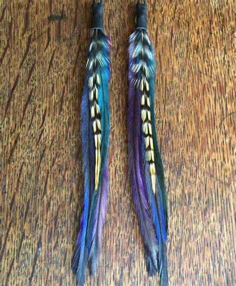 Feather Earrings Long Feather Earrings Boho Feather | Etsy | Feather ...