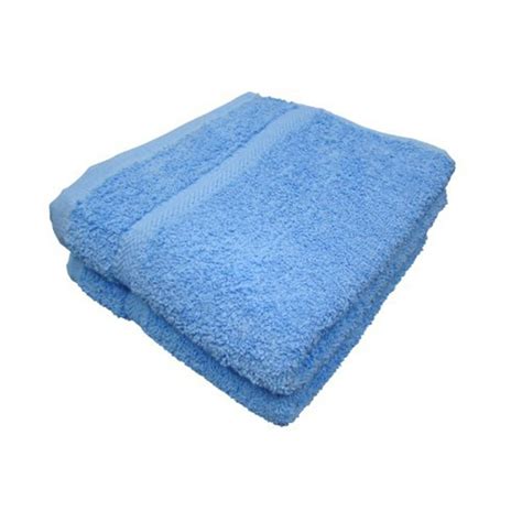 100 Cotton Hand Towel Sky Blue Set Of 2