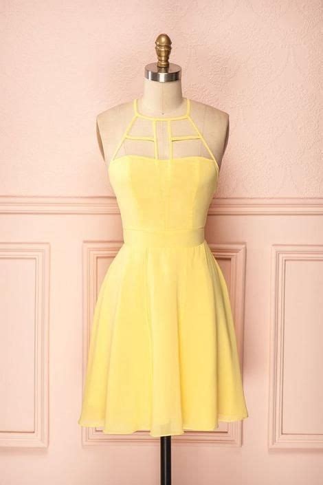 Short Homecoming Dress Yellow Homecoming Dress Vp3309 In 2020