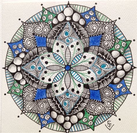 Zentangling With Colored Pencils Mandala From Mandalas To Paint Blog