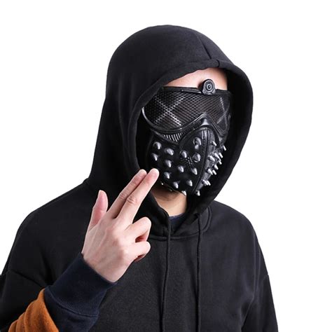 Watch Dogs 2 Wd 2 Mask Marcus Cosplay Rivet Hard Abs Half Face Wrench