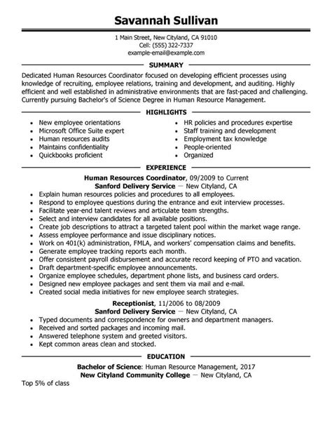 Our sample cvs will show you how to put both in the limelight. Best HR Coordinator Resume Example From Professional Resume Writing Service
