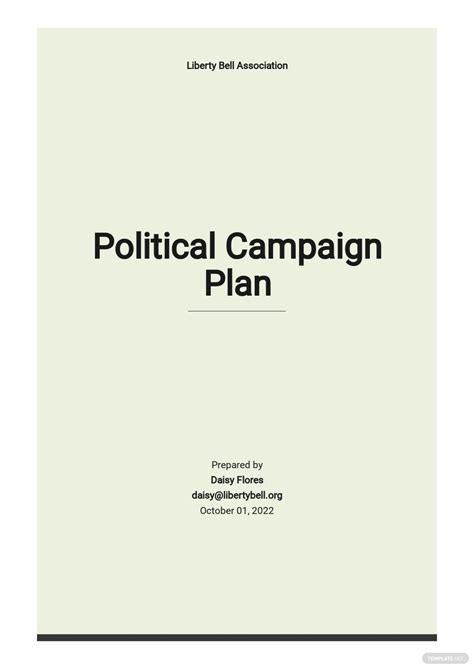Political Campaign Strategy Template