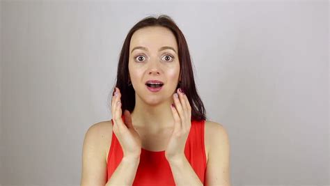 Beautiful Woman Gets Shock On White Stock Footage Video 100 Royalty Free 29361196 Shutterstock