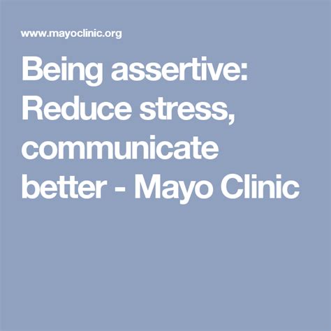 Stressed Out Be Assertive