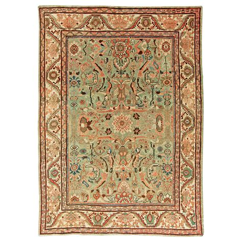 Early 20th Century Persian Sultanabad Handwoven Wool Rug By Doris