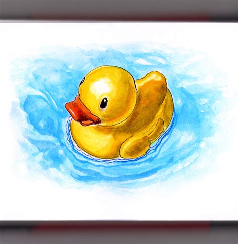Rubber Duckie Youre The One Doodlewash® Duck Art Water Paint Art
