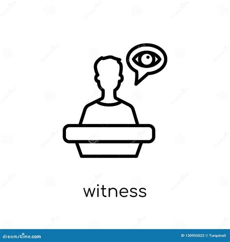 Expert Witness Line Icons Signs Vector Set Outline Illustration