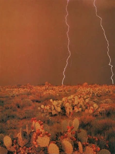 Lightning And Rain Desert Aesthetic Orange Aesthetic Western Wall Art