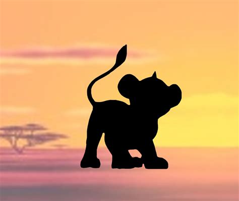 Simba Silhouette Svg Lion King Cat Descargar Para Diy Cricut Etsy México