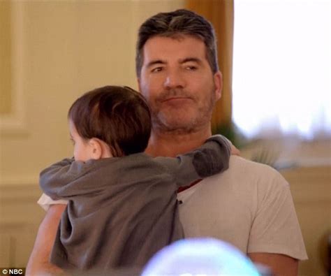 Simon Cowell Shows Plays With Son Eric In Americas Got Talent Backstage Scenes Daily Mail Online
