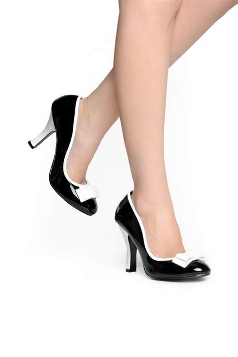 Retro Inspired Heels Couture Shoes Heels Black And White Heels