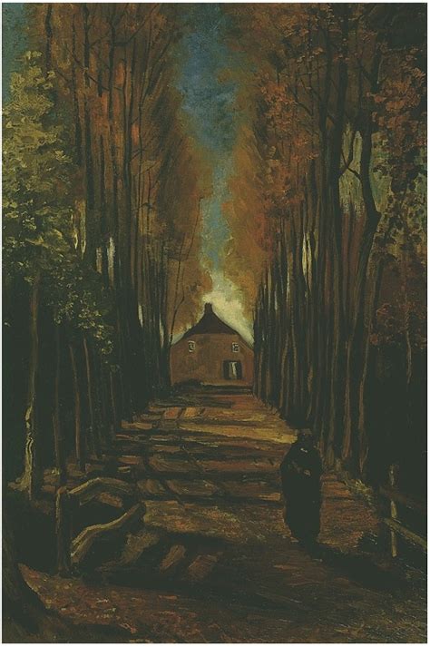 Avenue Of Poplars In Autumn By Vincent Van Gogh